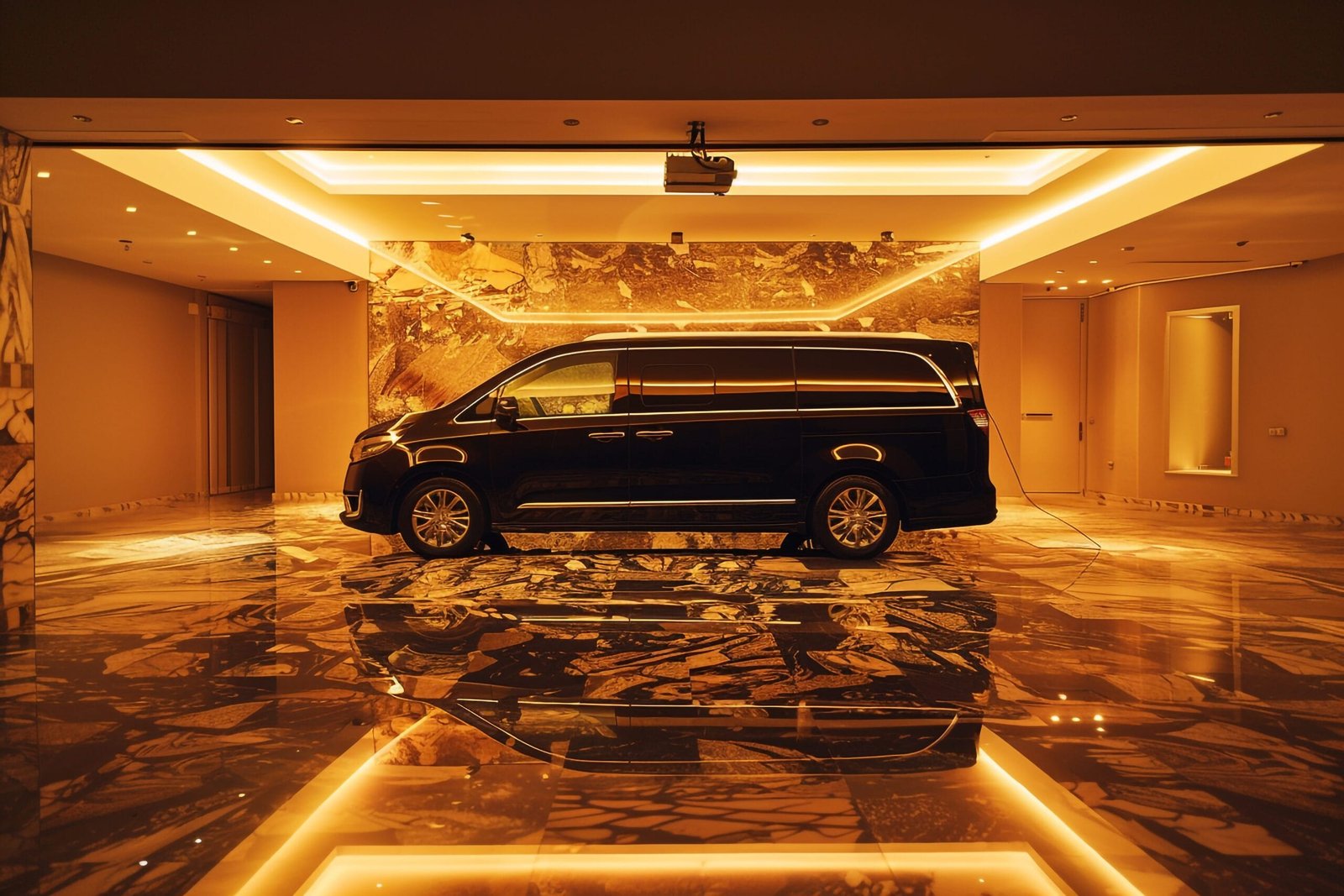 Blacklux luxury Mercedes V-Class minivan for premium group transfers from Malpensa to Zurich.